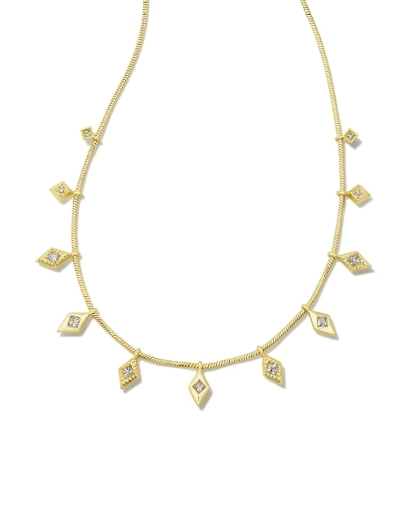 Kinsley Silver Strand Necklace White CZ