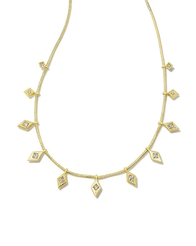 Kinsley Silver Strand Necklace White CZ