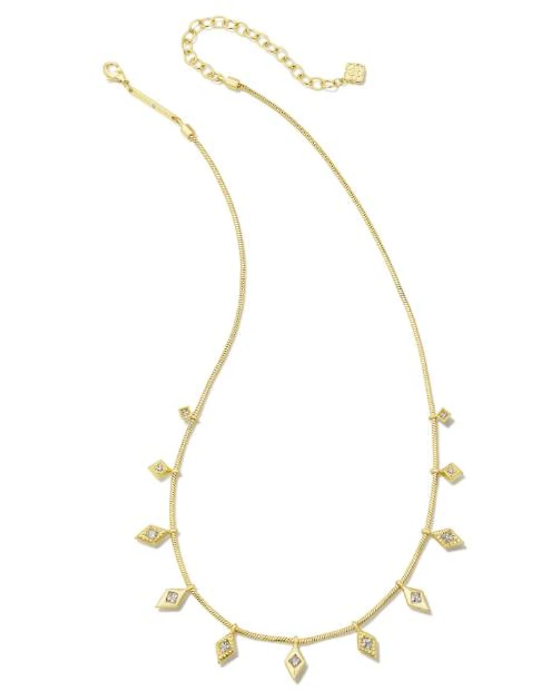 Kinsley Silver Strand Necklace White CZ