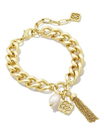 Everleigh Gold Chain Bracelet Freshwater Cultured Pearl