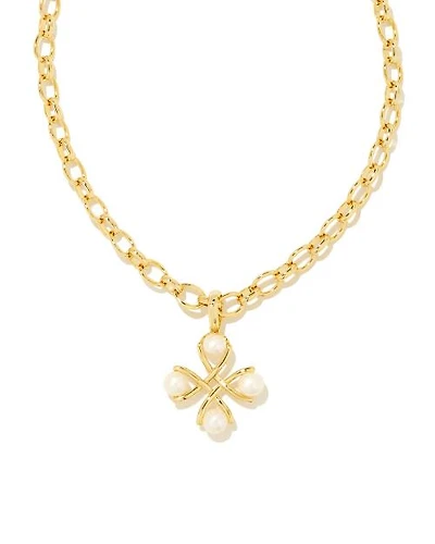 Everleigh Gold Pearl Pendant Necklace Freshwater Cultured