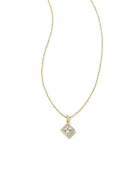 Gracie Gold Short Pendant Necklace White CZ