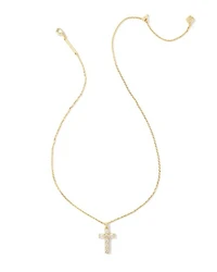 Gracie Silver Cross Short Pendant Necklace White CZ