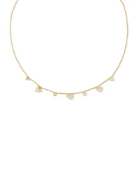 Haven Silver Heart Crystal Choker Necklace White CZ