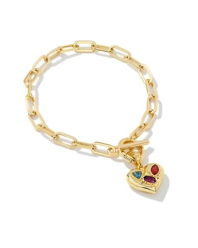 Penny Gold Heart Chain Bracelet Multi Mix