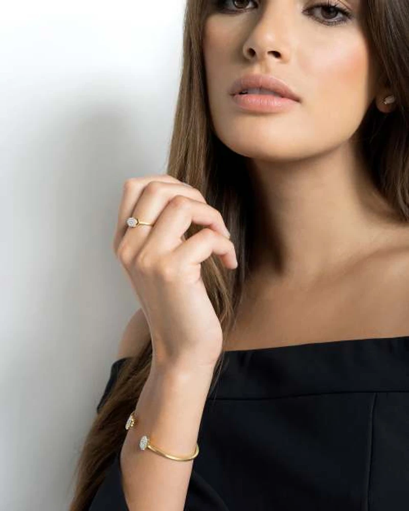 Isa Ring Pave Diamond and 14k Rose Gold