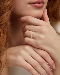 Angelina 14k Gold Band Ring White Diamond