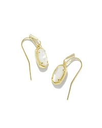 Grayson Gold Drop Earrings Iridescent Drusy