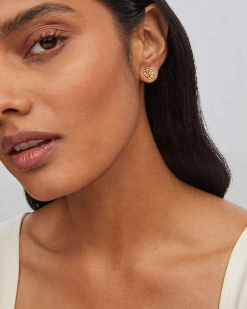 Ansel Rose Stud Earrings