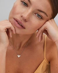 Ari Heart Pendant Necklace Silver