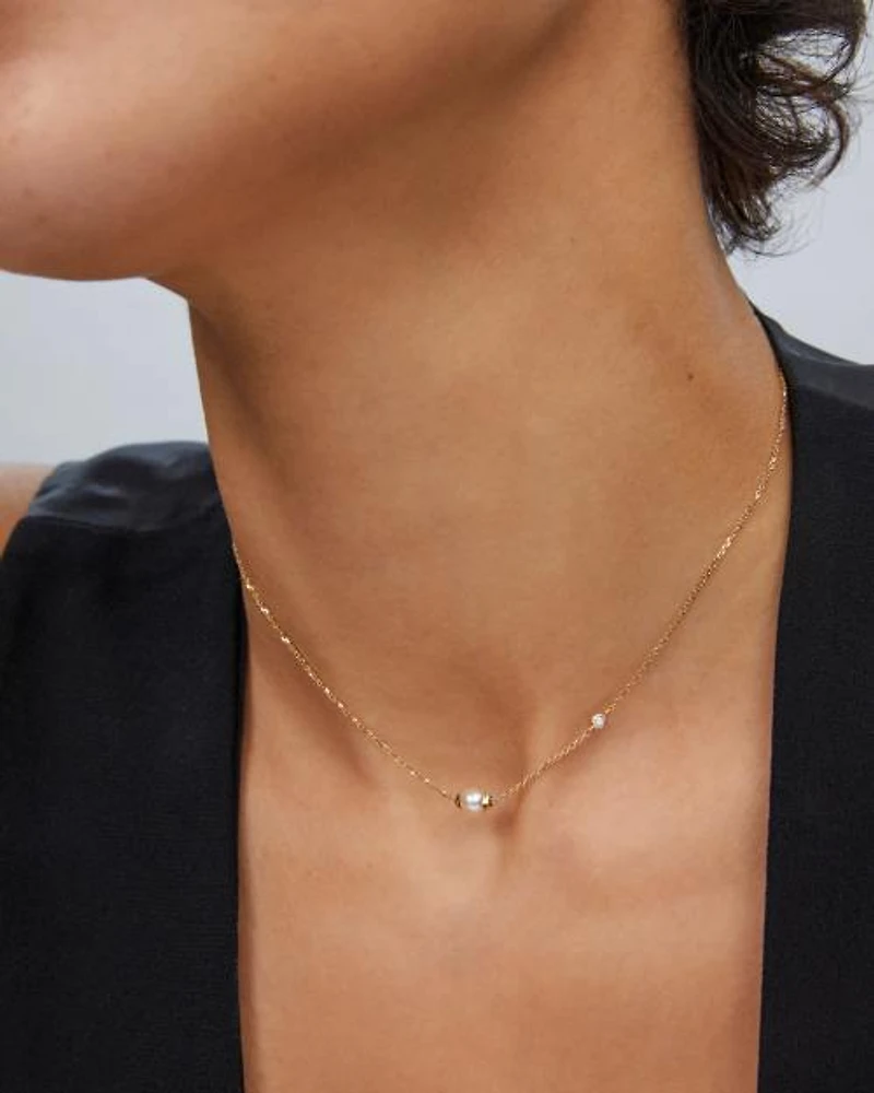 Cathleen 14k Gold Pendant Necklace Pearl