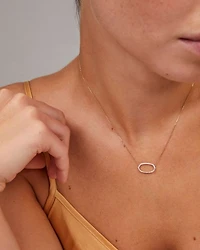 Elisa Open Frame Pendant Necklace