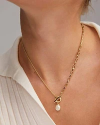 Leighton Convertible Pearl Chain Necklace