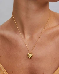 Meredith Sterling Silver Locket Necklace White Topaz