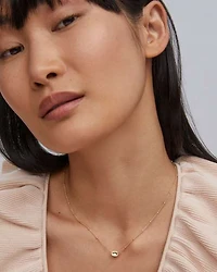 Mini Elisa Gold Satellite Short Pendant Necklace Turquoise Magnesite