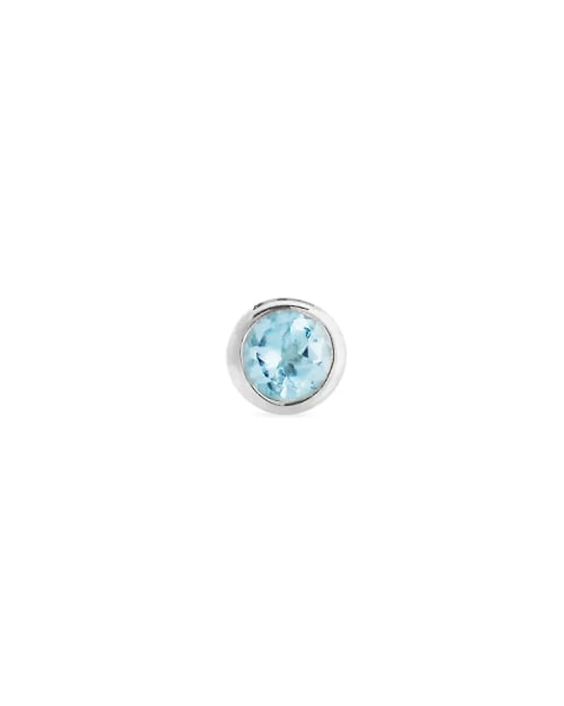Iva Sterling Silver Single Stud Earring in White Topaz