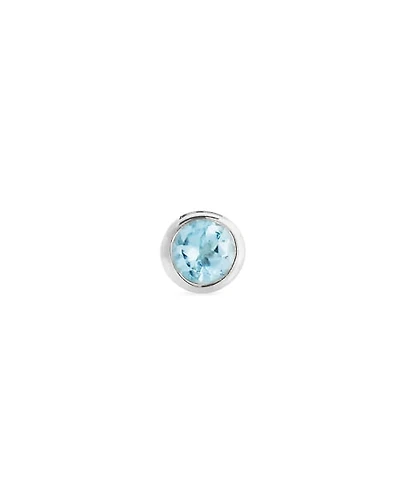 Iva Sterling Silver Single Stud Earring in White Topaz