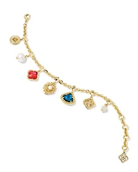 Brielle Gold Charm Bracelet in Multi Mix