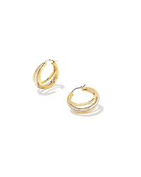 Dana Small Hoop Earrings in Mixed Metal