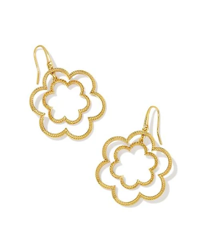 Susie Open Frame Earrings in Gold