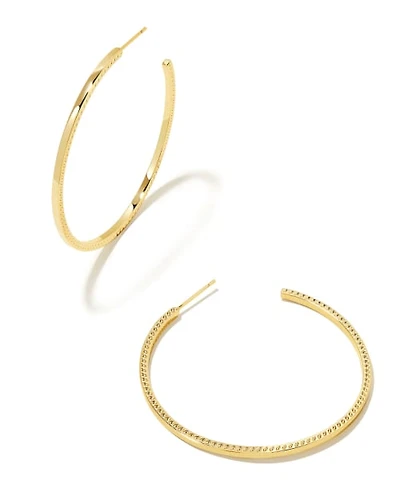 Sylvie Large Hoop Earrings Silver