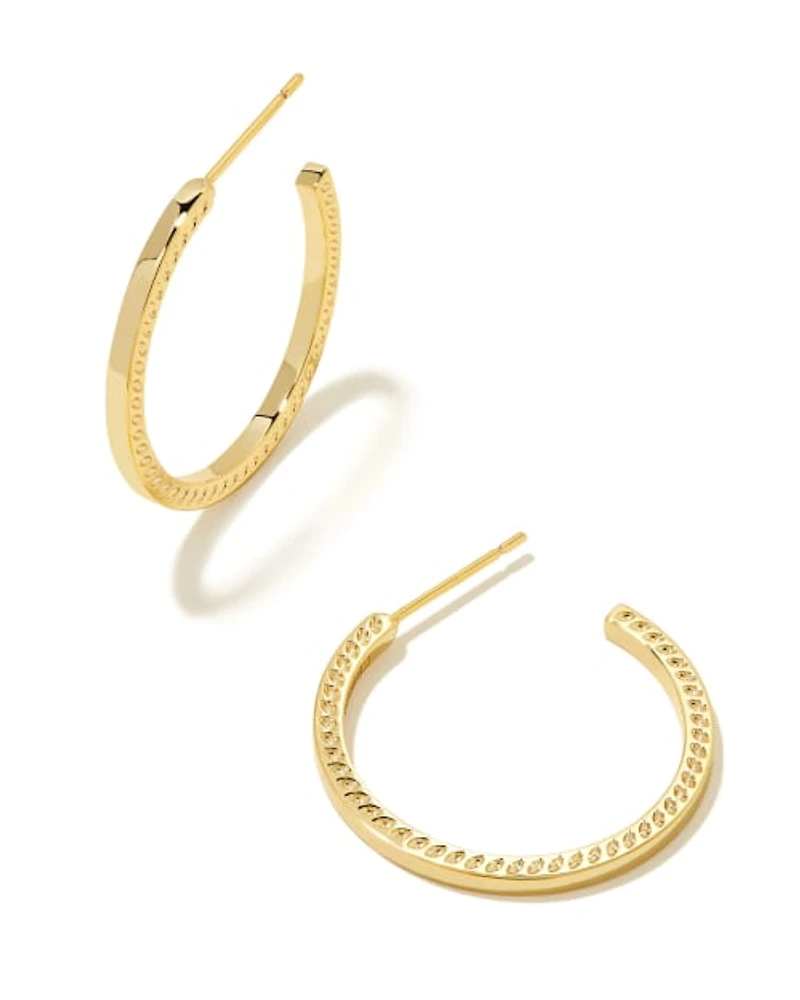 Sylvie Small Hoop Earrings in Gold