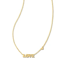 Love Pendant Necklace Gold
