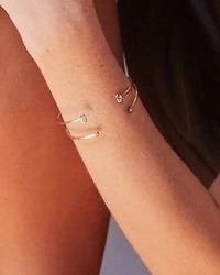 Marisa 14k Gold Cuff Bracelet White Diamond