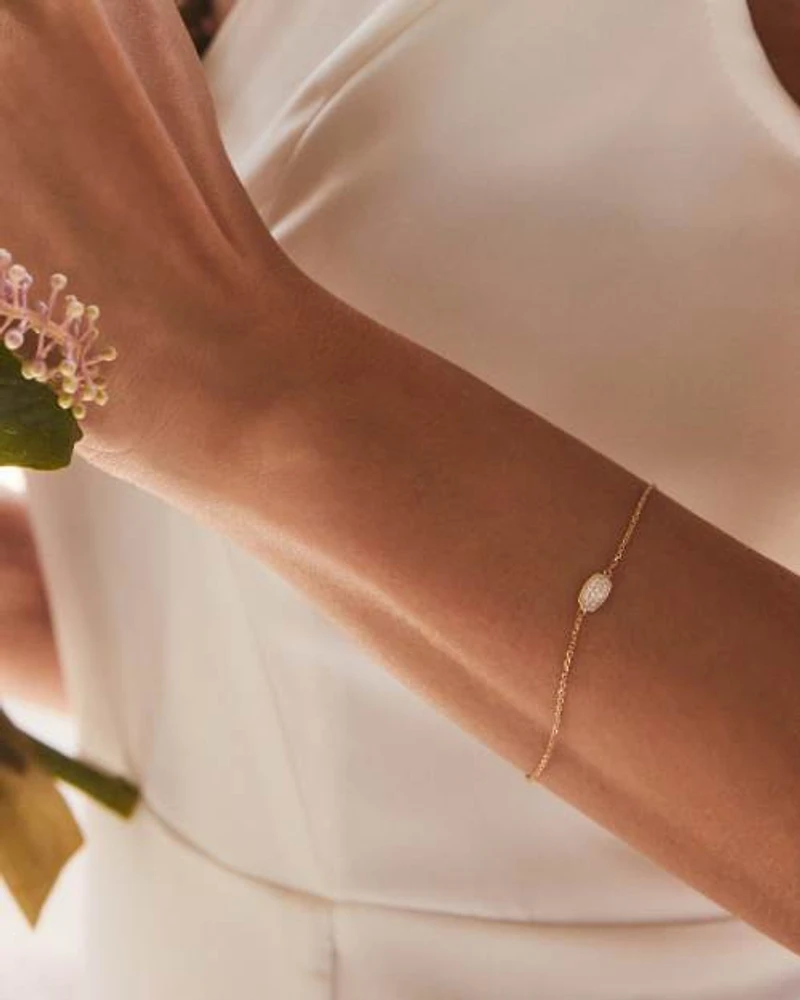 Millicent Delicate Chain Bracelet White Diamond