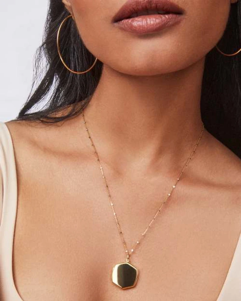 Davis Locket Charm 18k Yellow Gold Vermeil