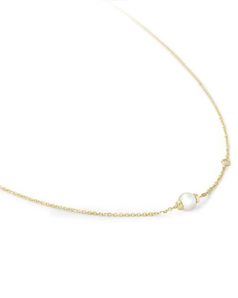 Cathleen 14k Gold Pendant Necklace Pearl