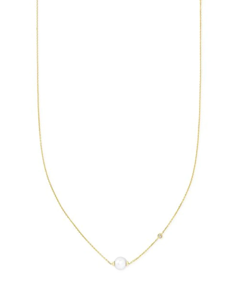 Cathleen 14k Gold Pendant Necklace Pearl
