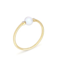 Cathleen 14k Yellow Gold Band Ring Pearl