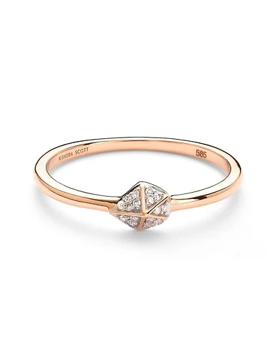 Fazia 14k Rose Gold Ring White Diamond