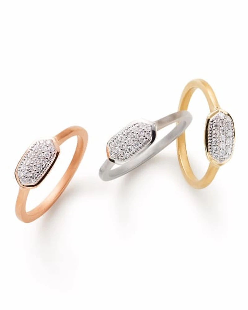 Isa Ring Pave Diamond and 14k Rose Gold
