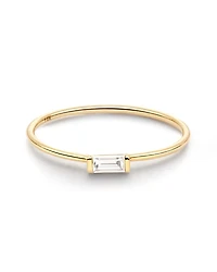 Isabella 14k Yellow Gold Band Ring White Diamond
