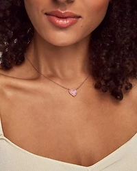 Ari Heart Pendant Necklace in Rose Gold