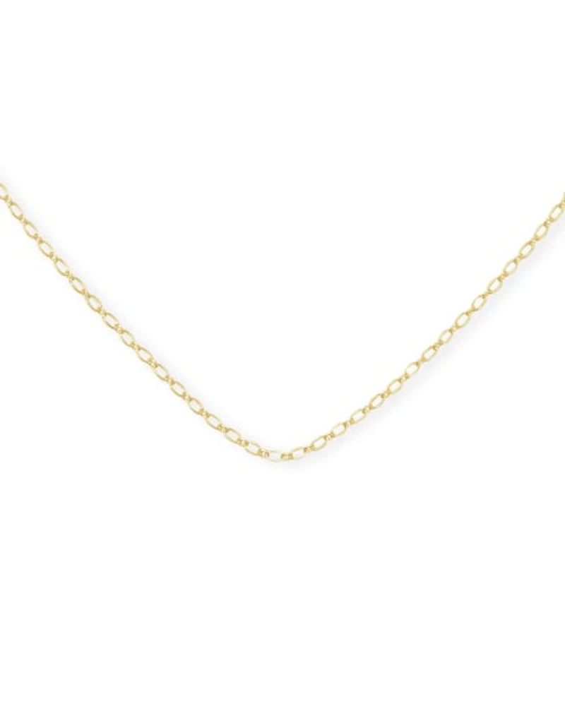 30 Inch Thin Chain Necklace 18k Gold Vermeil