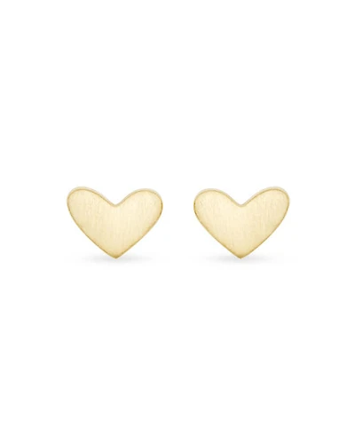 Ari Heart Stud Earrings 18k Gold Vermeil