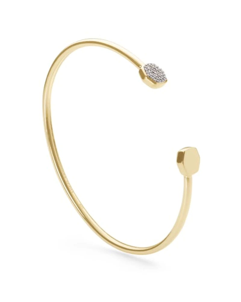 Davis 18k Gold Vermeil Cuff Bracelet White Diamond