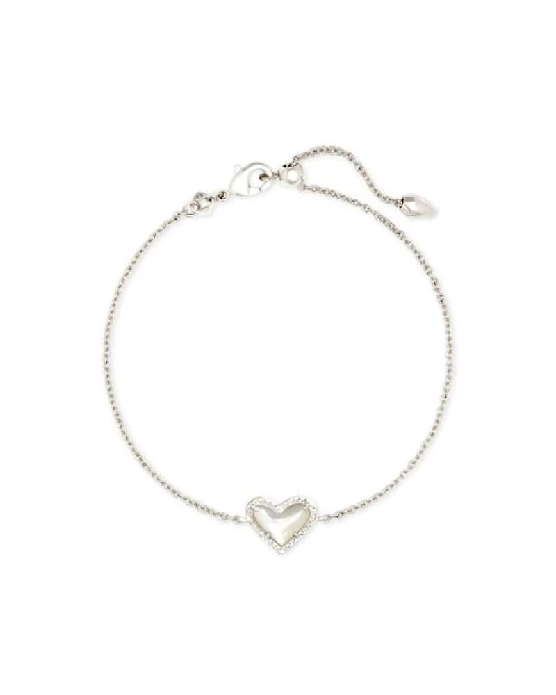 Ari Heart Chain Bracelet Silver