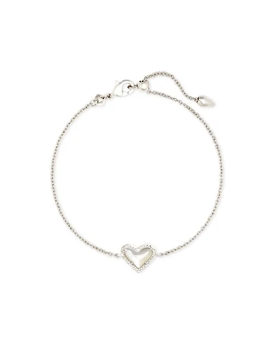 Ari Heart Chain Bracelet Silver