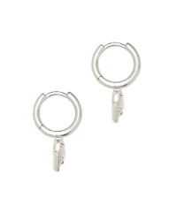 Ari Heart Huggie Earrings Silver