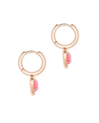 Ari Heart Rose Gold Huggie Earrings