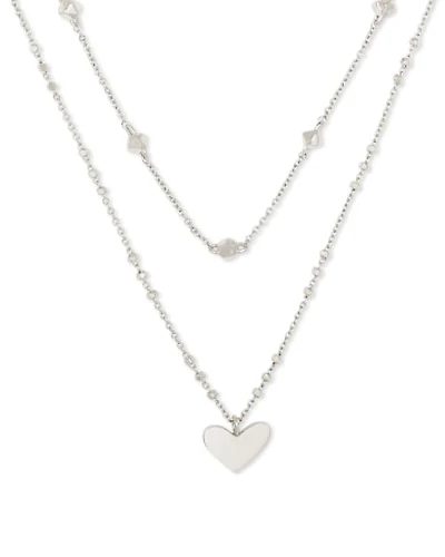 Ari Heart Multi Strand Necklace