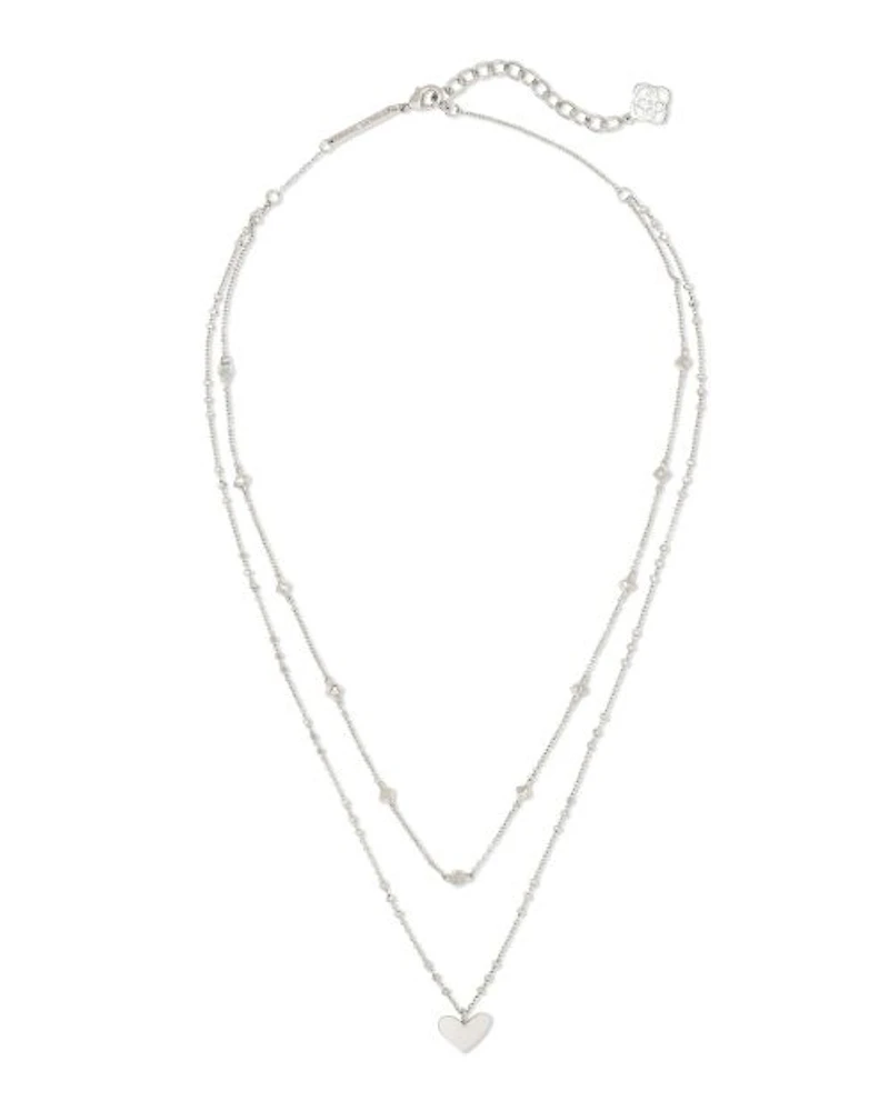 Ari Heart Multi Strand Necklace