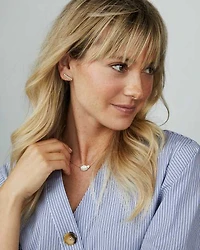 0.19 ct Indie 14k Yellow Gold Earrings White Diamond