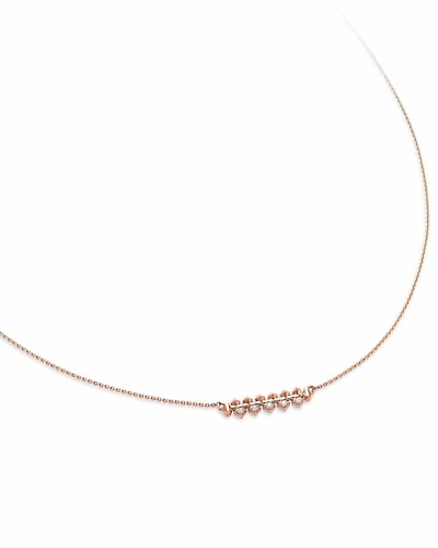 Silas 14k Rose Gold Necklace White Diamond
