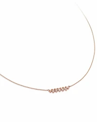 Silas 14k Rose Gold Necklace White Diamond