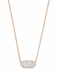 Elisa Pendant Necklace in Pave Diamond and 14k Rose Gold
